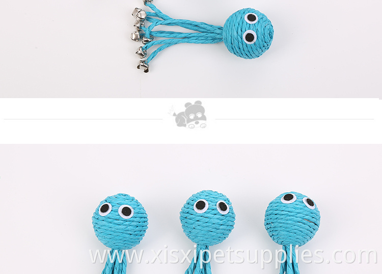 wholesale new design octopus cat toy with bell toys for cat playing